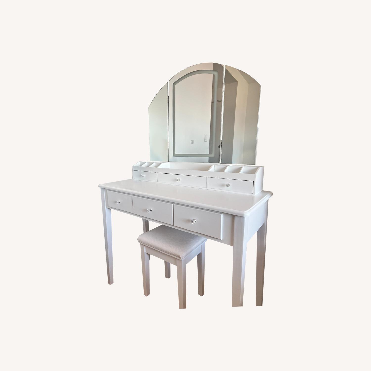 Vanity Table with Mirror - image-0