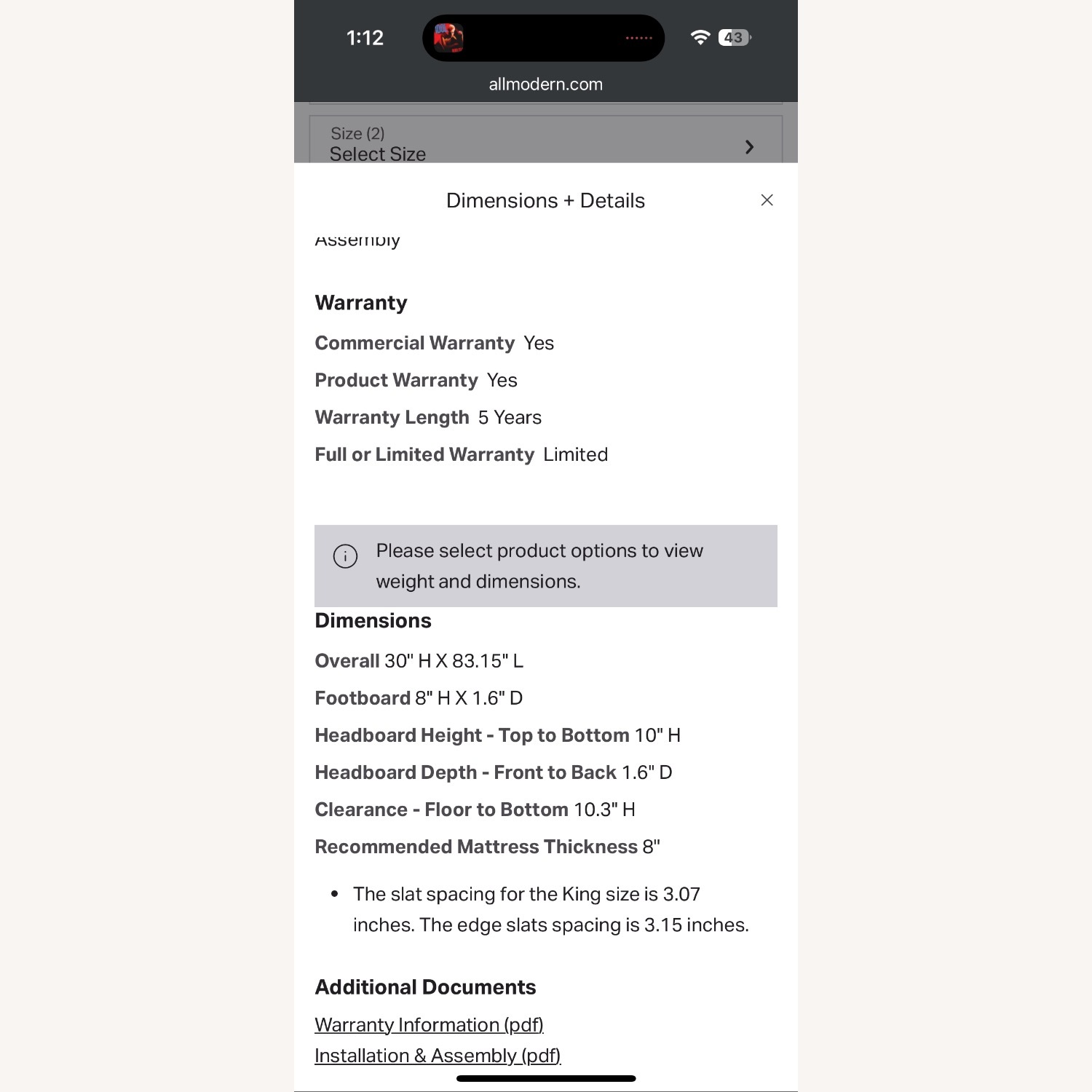 Minimal Industrial Bed Frame Queen Size - image-8