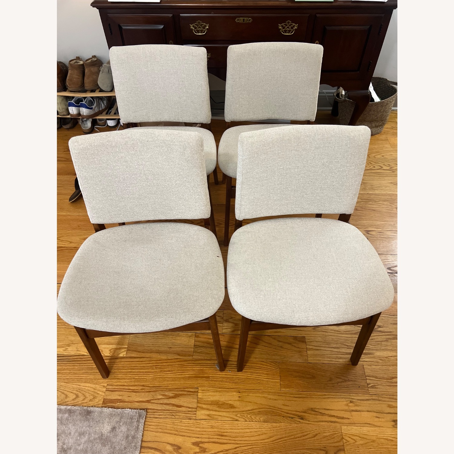 Article Nosh Dining Chair - Walnut and Chalk Gray, Set of 4 - image-2