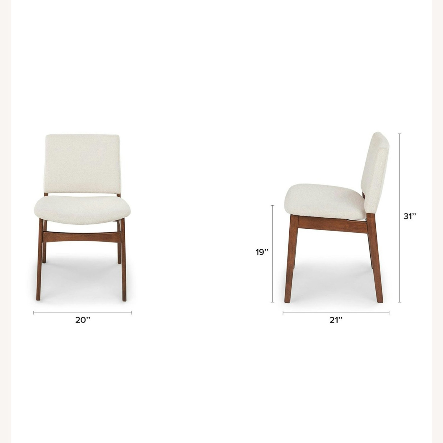 Article Nosh Dining Chair - Walnut and Chalk Gray, Set of 4 - image-11