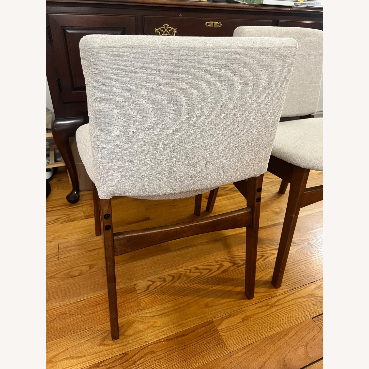 Article Nosh Dining Chair - Walnut and Chalk Gray, Set of 4 - image-6