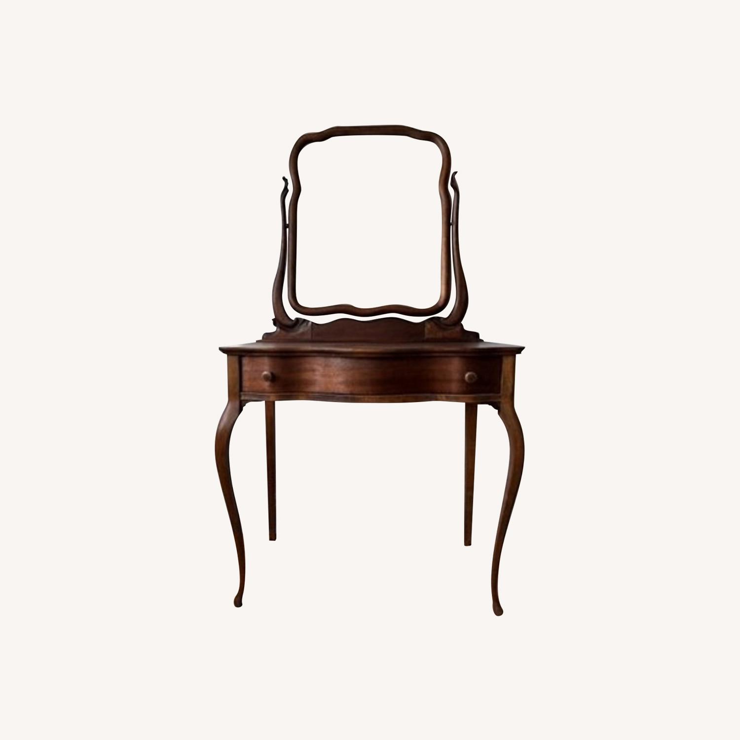 VINTAGE Makeup Table / Vanity W Mirror - image-0