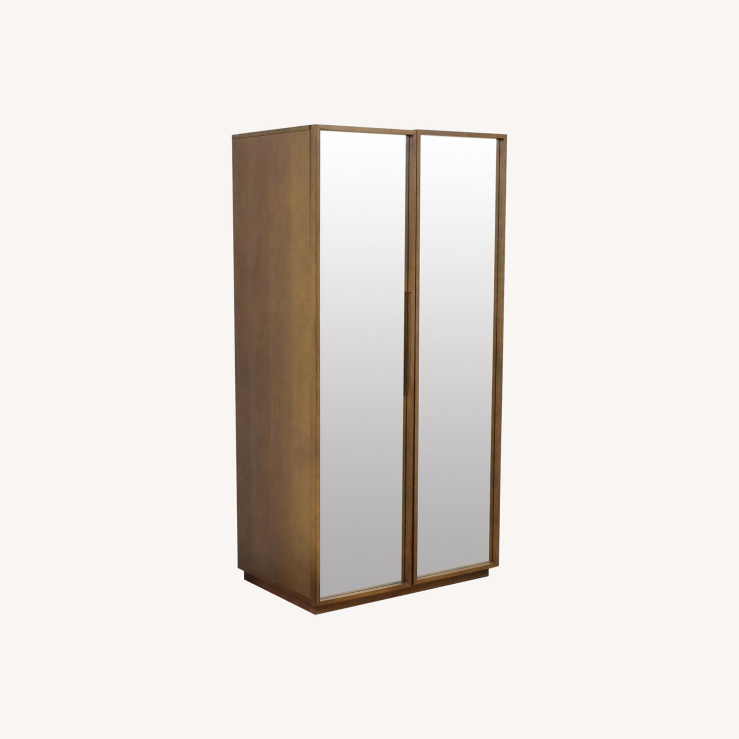 CB2 Reflection Wooden Mirrored Armoire - image-0