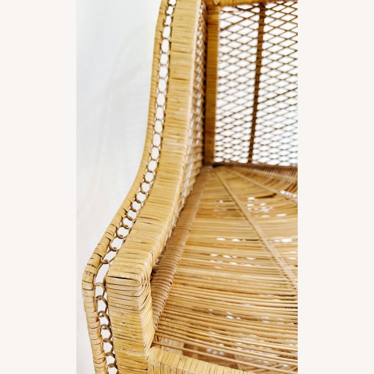 Vintage Wicker Rattan 5-tier Corner Book Shelf - image-3