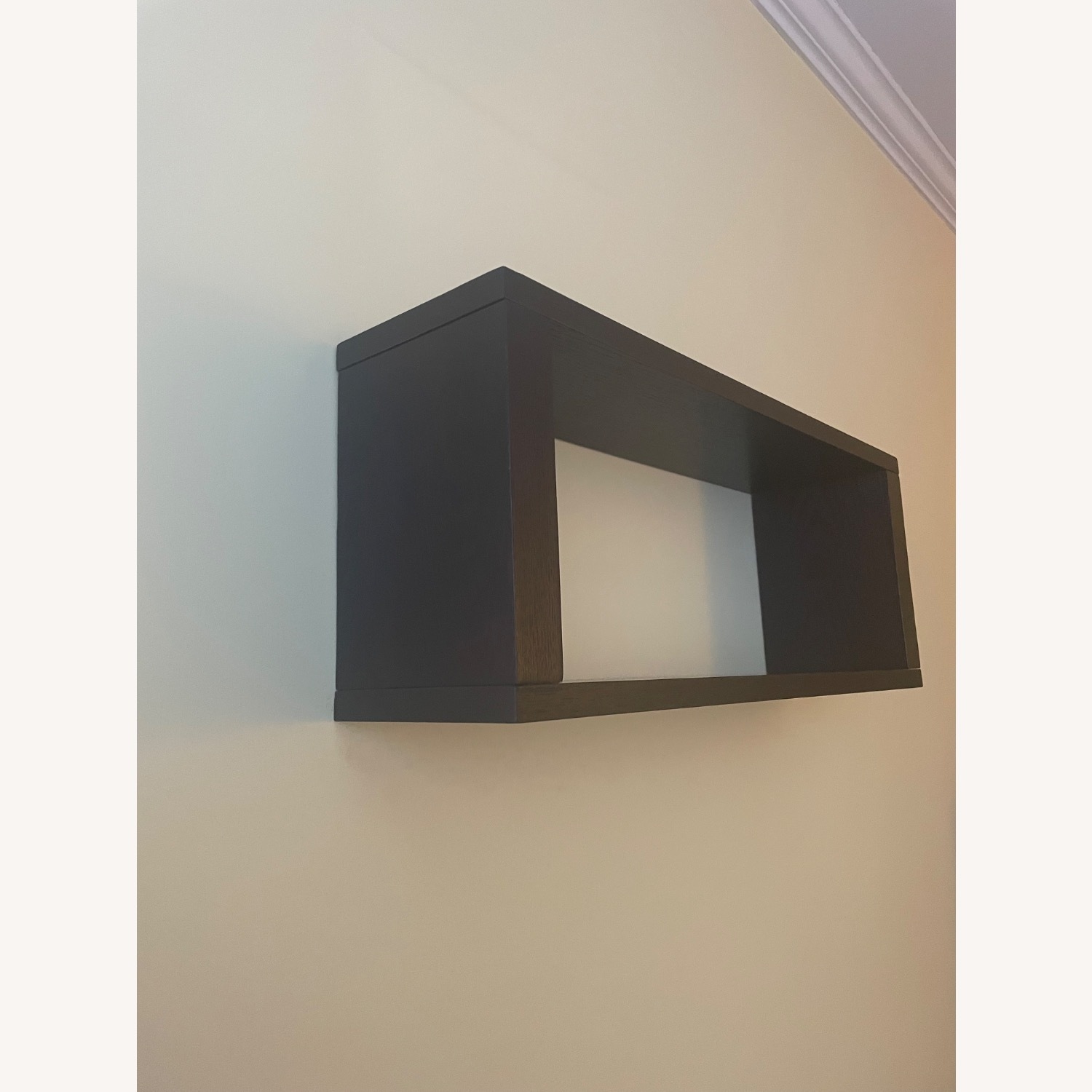 CB2 Espresso Finish Wood Floating Wall Shelves - image-1
