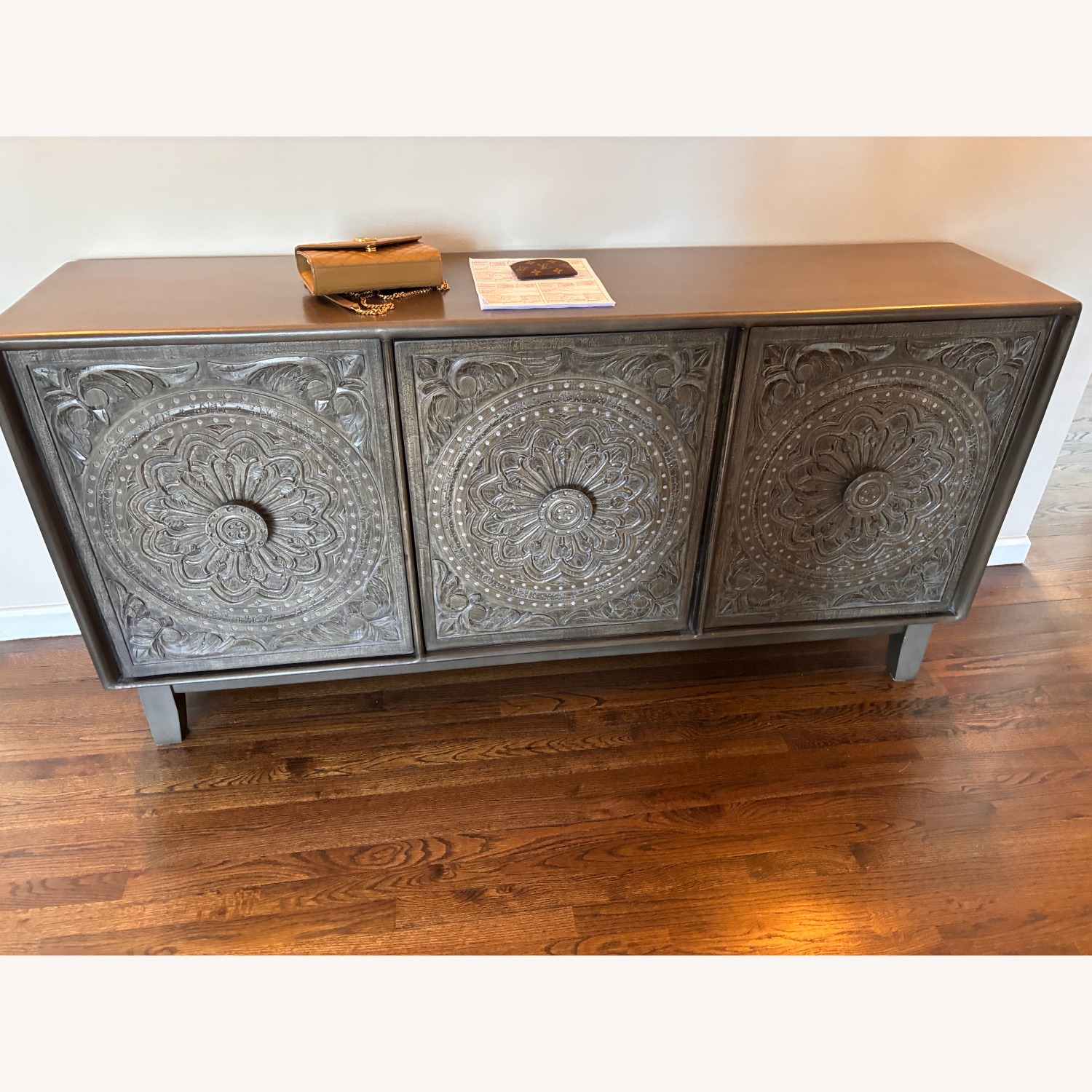 Signature Design by Ashley Fair Ridge Boho Hand Carved Wood Accent Cabinet - image-1
