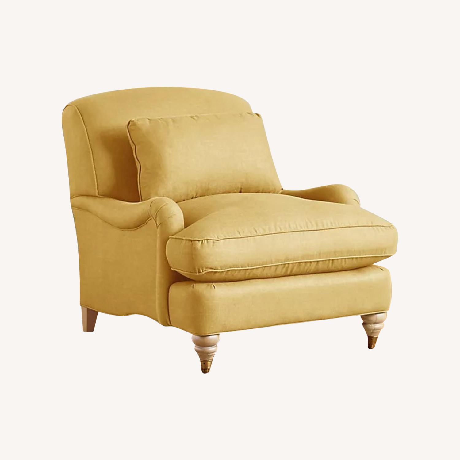 Anthropologie Linen Glenlee Chair - image-0