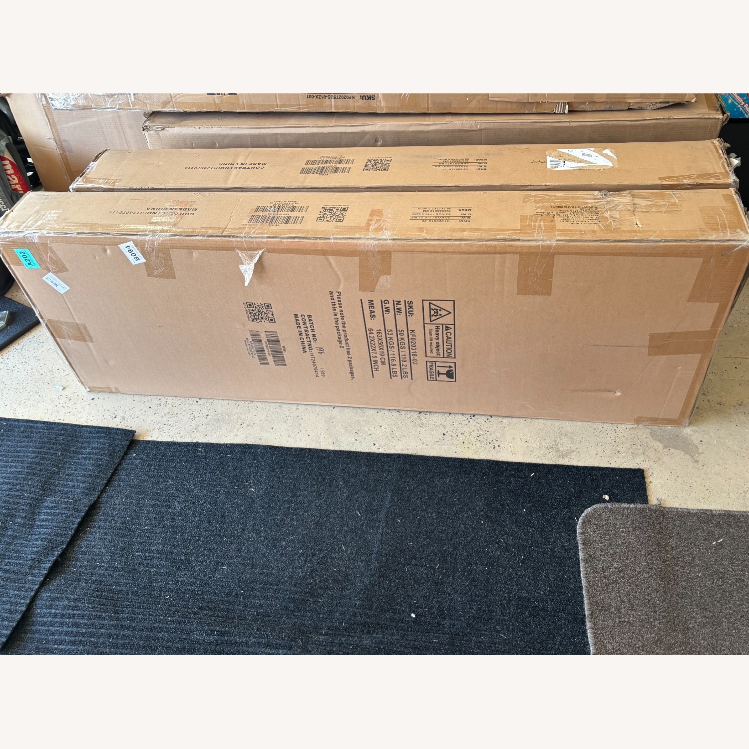 Large Black Amorie Wardrobe Closet w Glass Doors - image-4