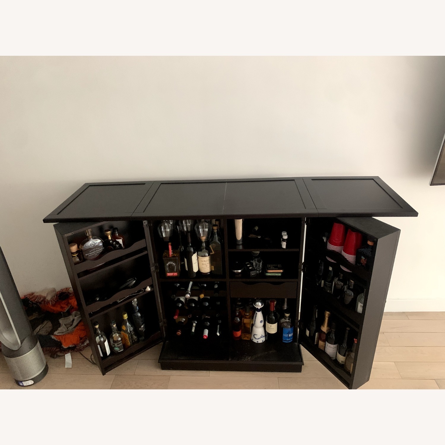 Expandable Bar Cabinet - Perfect for Storage & Entertaining - image-10