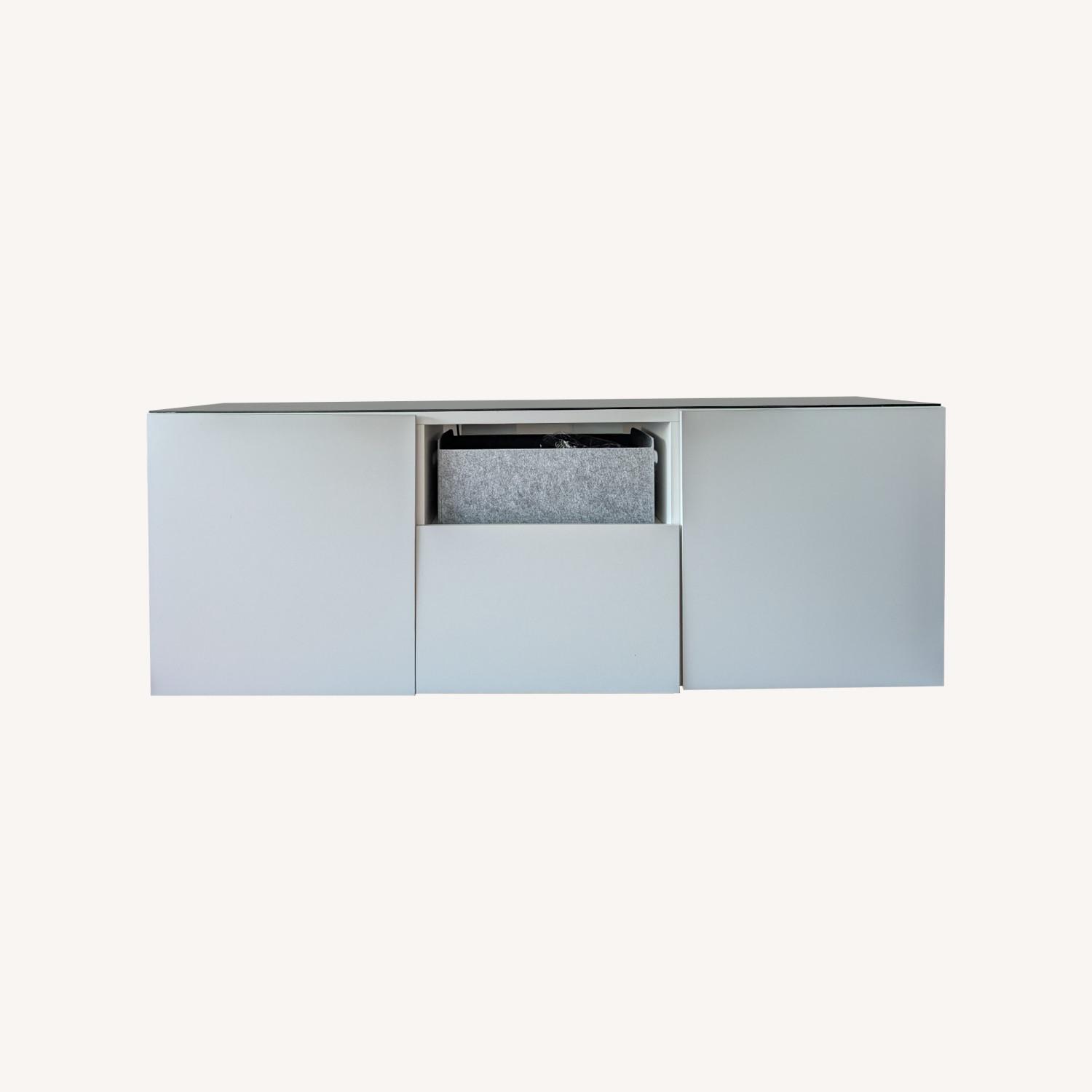 IKEA BESTA Glass Top Media Unit - image-0