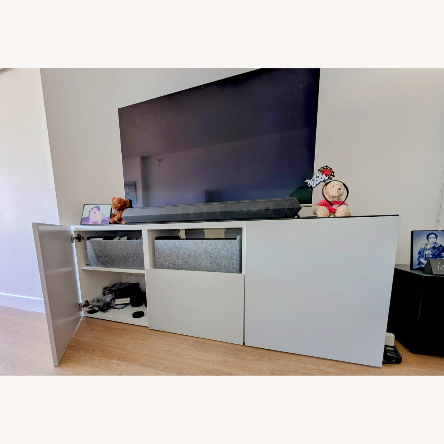 IKEA BESTA Glass Top Media Unit - image-3