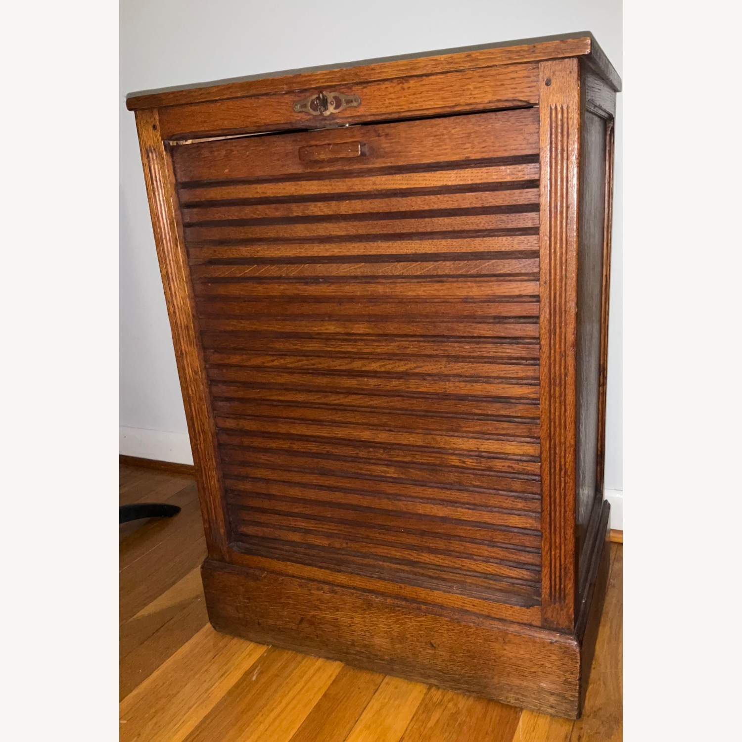 Art Deco Roller Door Filing Cabinet - image-0