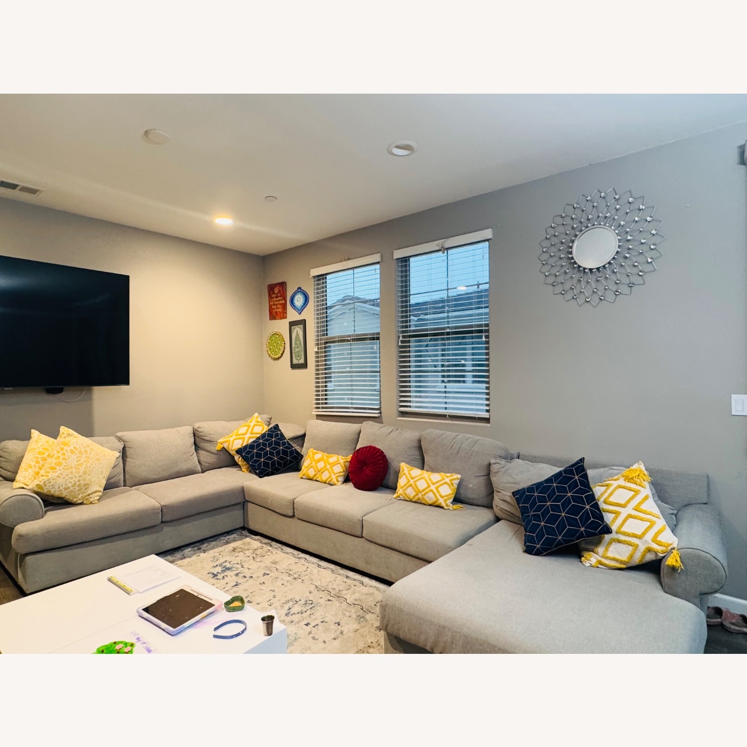 Living Spaces Sectional Sofa - image-3