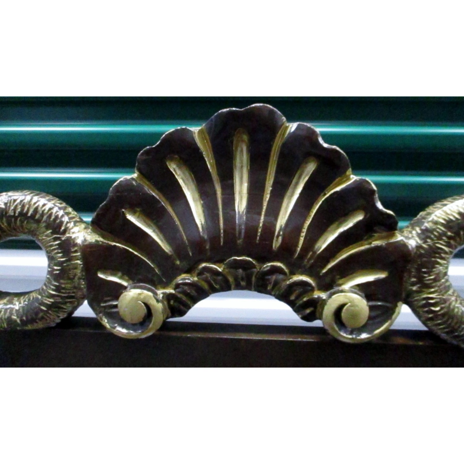 Antique Ornate Wooden Bench - image-5