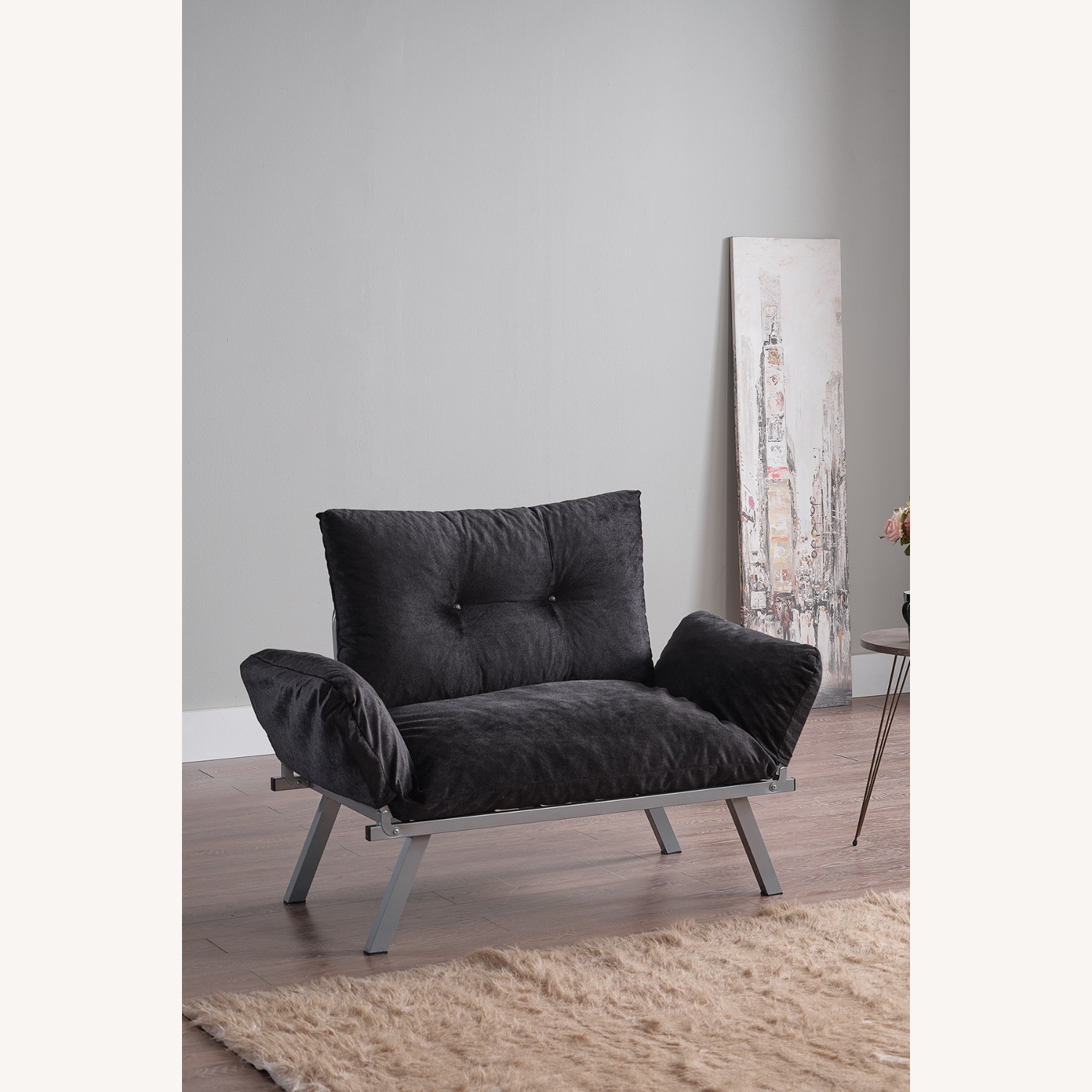 Modern Adjustable Loveseat – Sleek Black - image-1