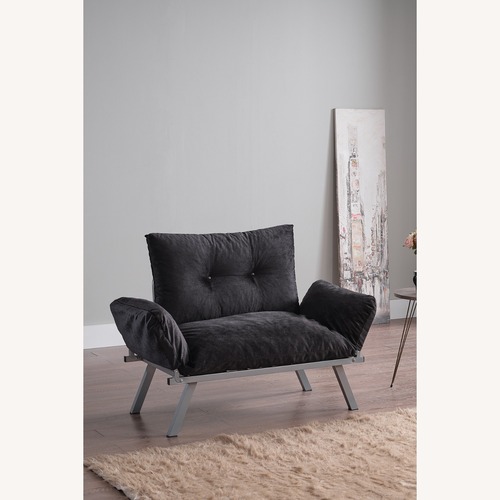 Used Modern Adjustable Loveseat – Sleek Black for sale on AptDeco