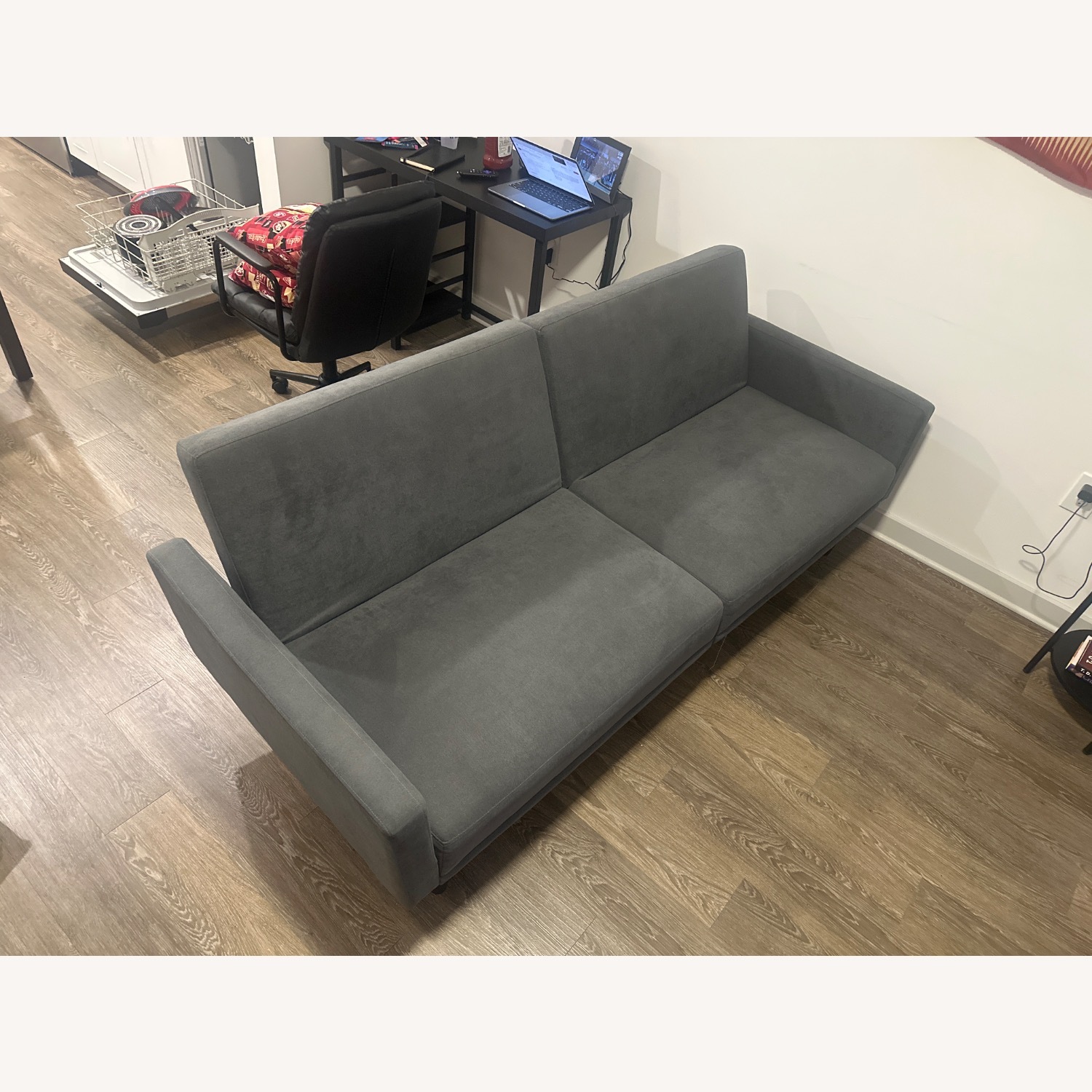 Target Charcoal Gray Futon Sofa - image-1