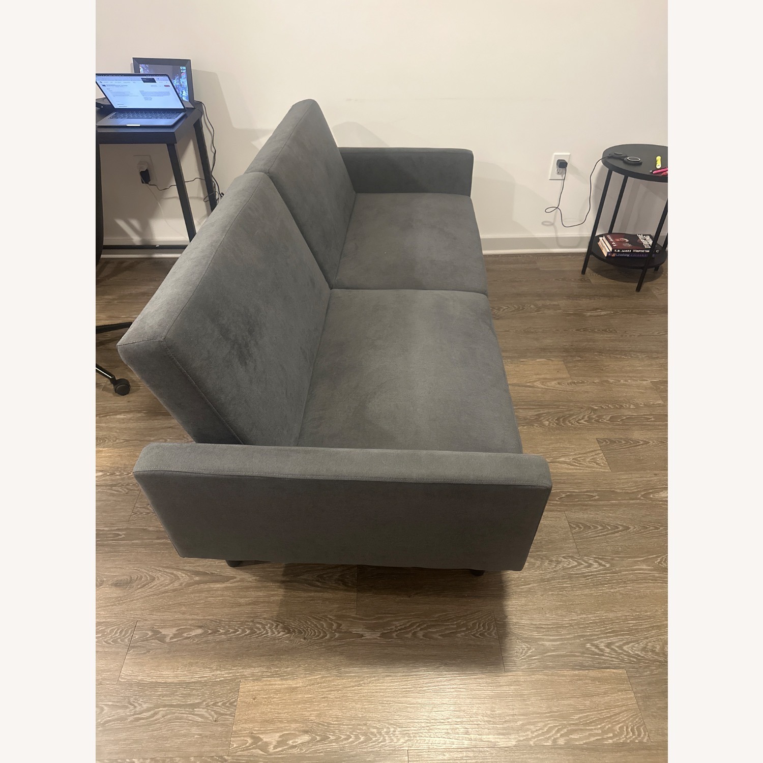 Target Charcoal Gray Futon Sofa - image-0