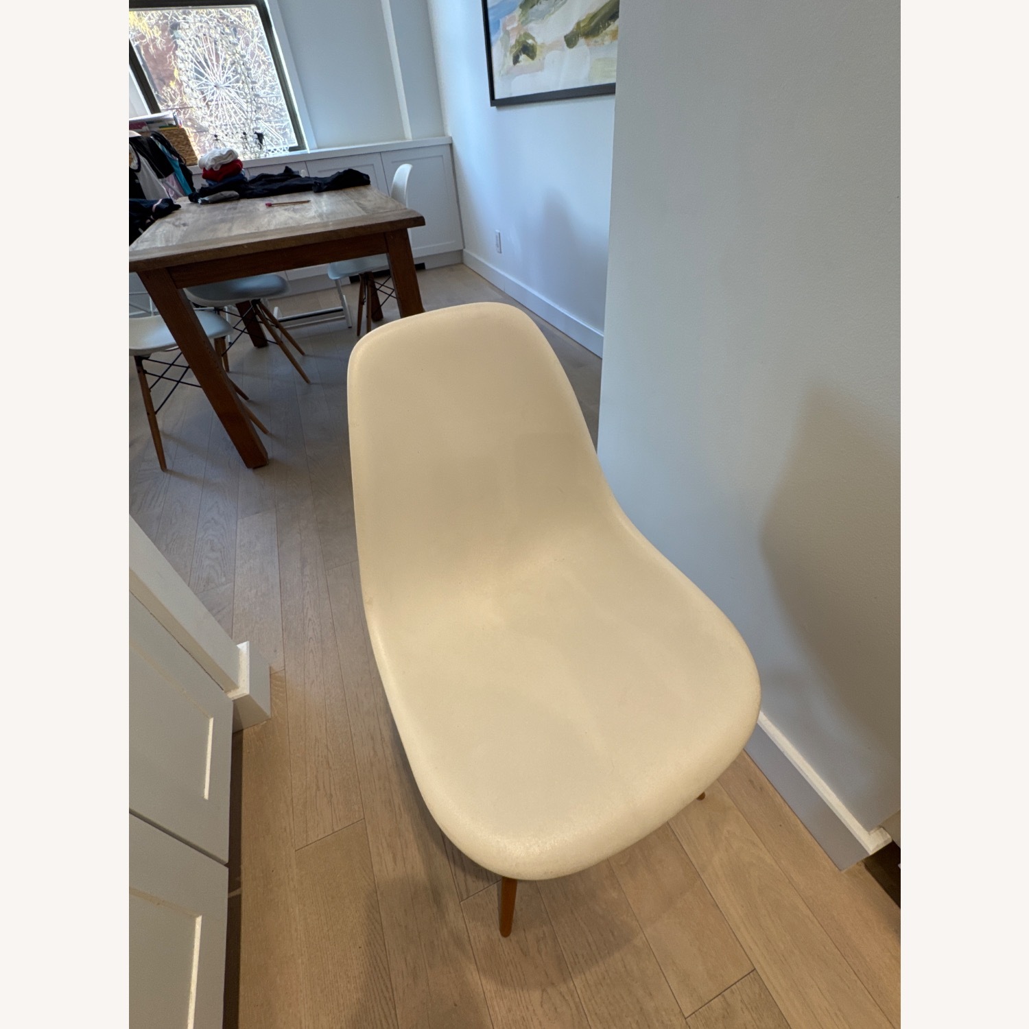 Herman Miller Set of Eames Molded Plastic W Wooden Dowel Legs - image-3