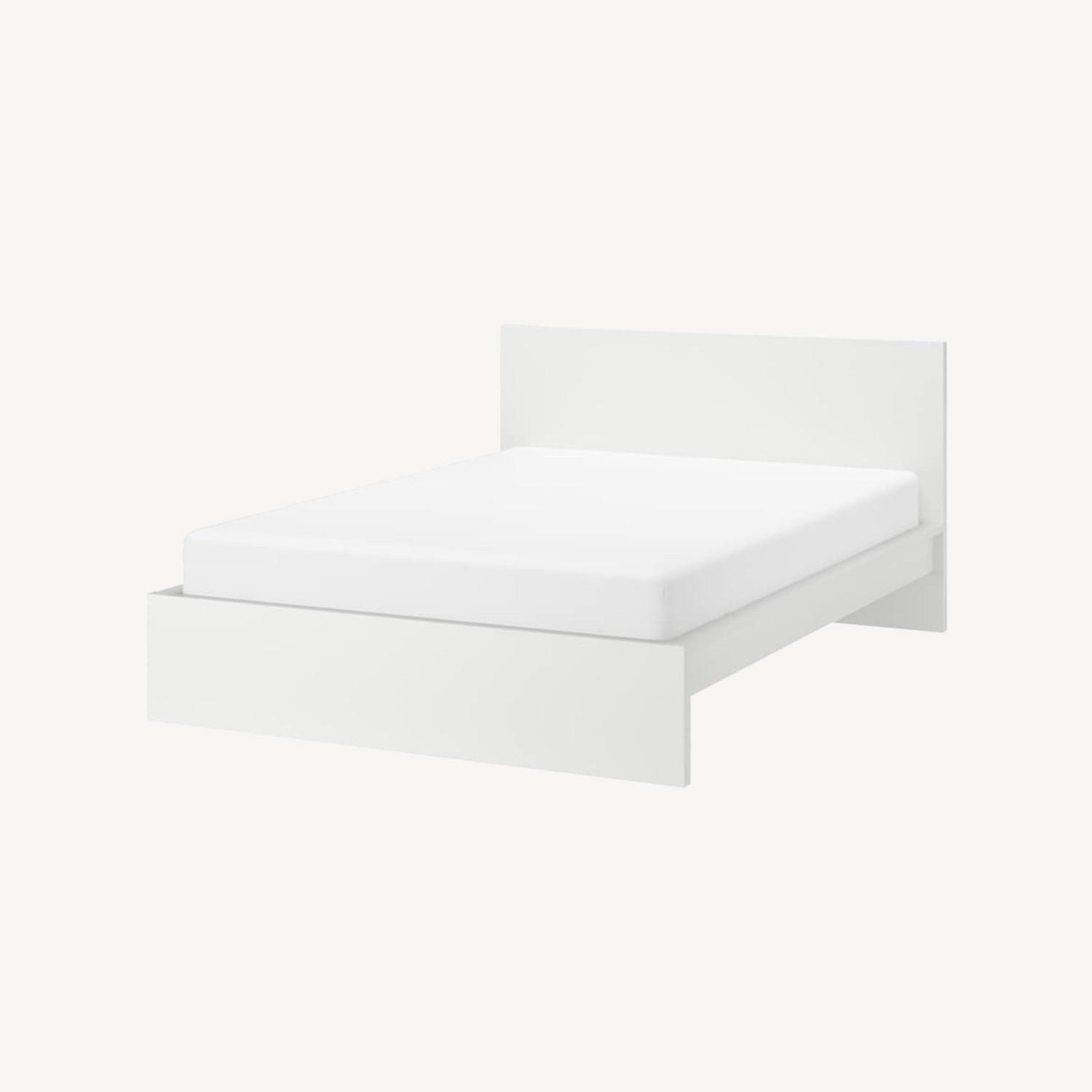 IKEA Malm White Queen Bedframe - image-0