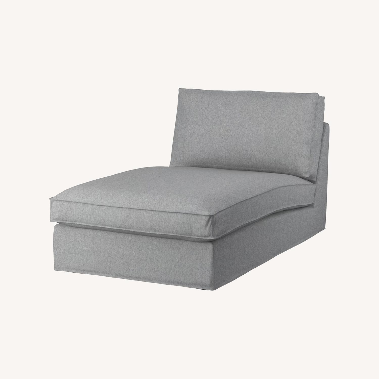 IKEA Kivik Light Gray Chaise Longue Lounge Seat - image-0