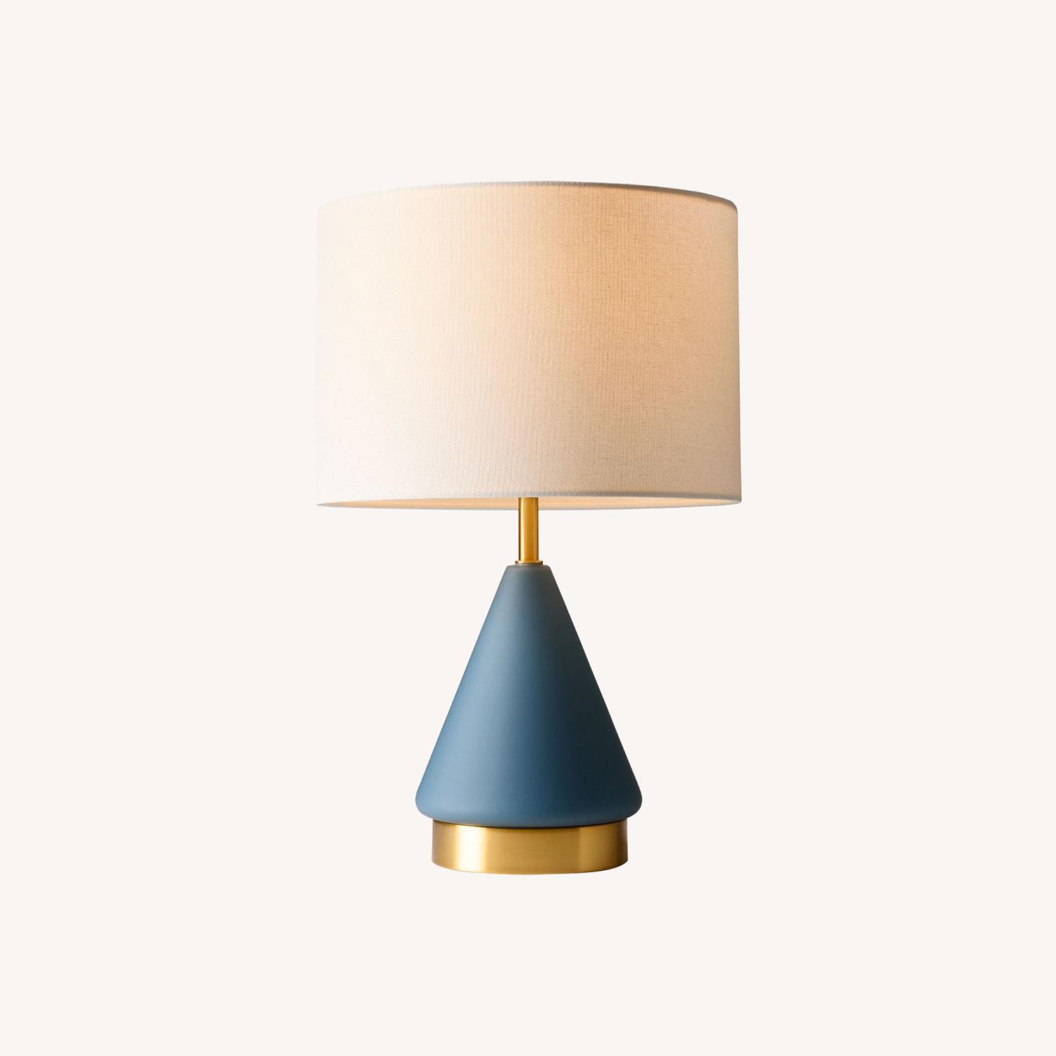 West Elm Metalized Glass USB Table Lamp (20") - image-0
