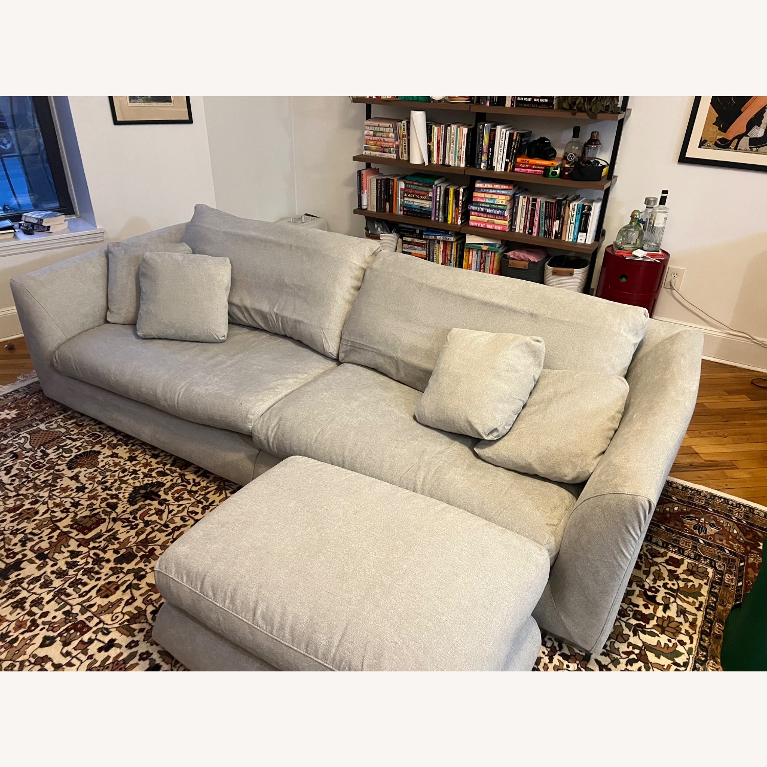 Feather Sofa + Ottoman - image-1