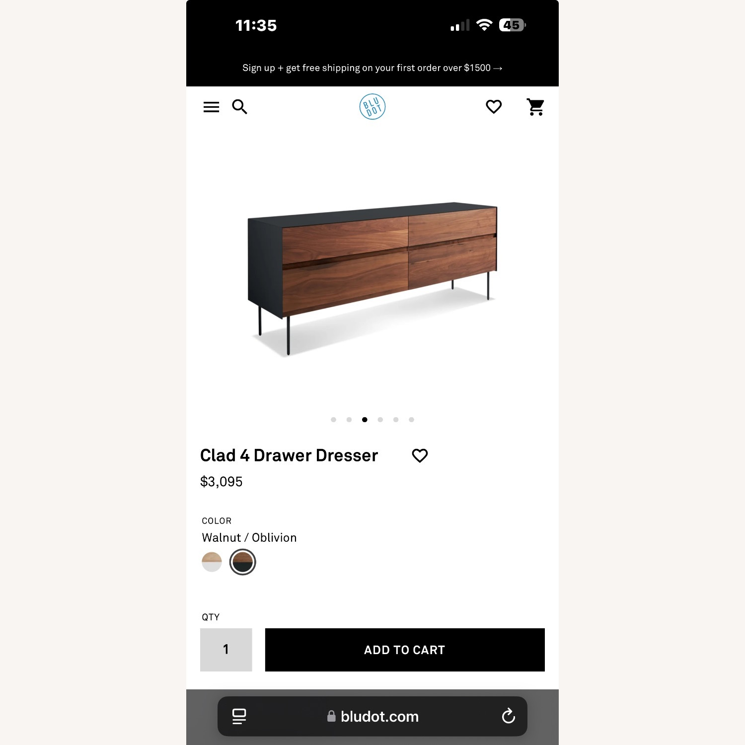 blu dot clad dresser Clad 2 Door Credenza