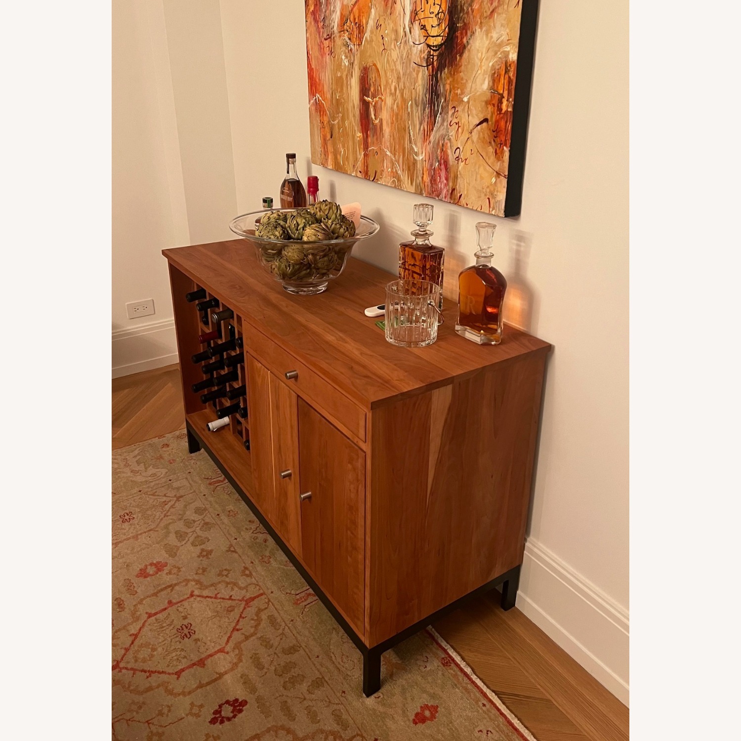 Room & Board Linear Wine Cabinet in Cherry - image-3
