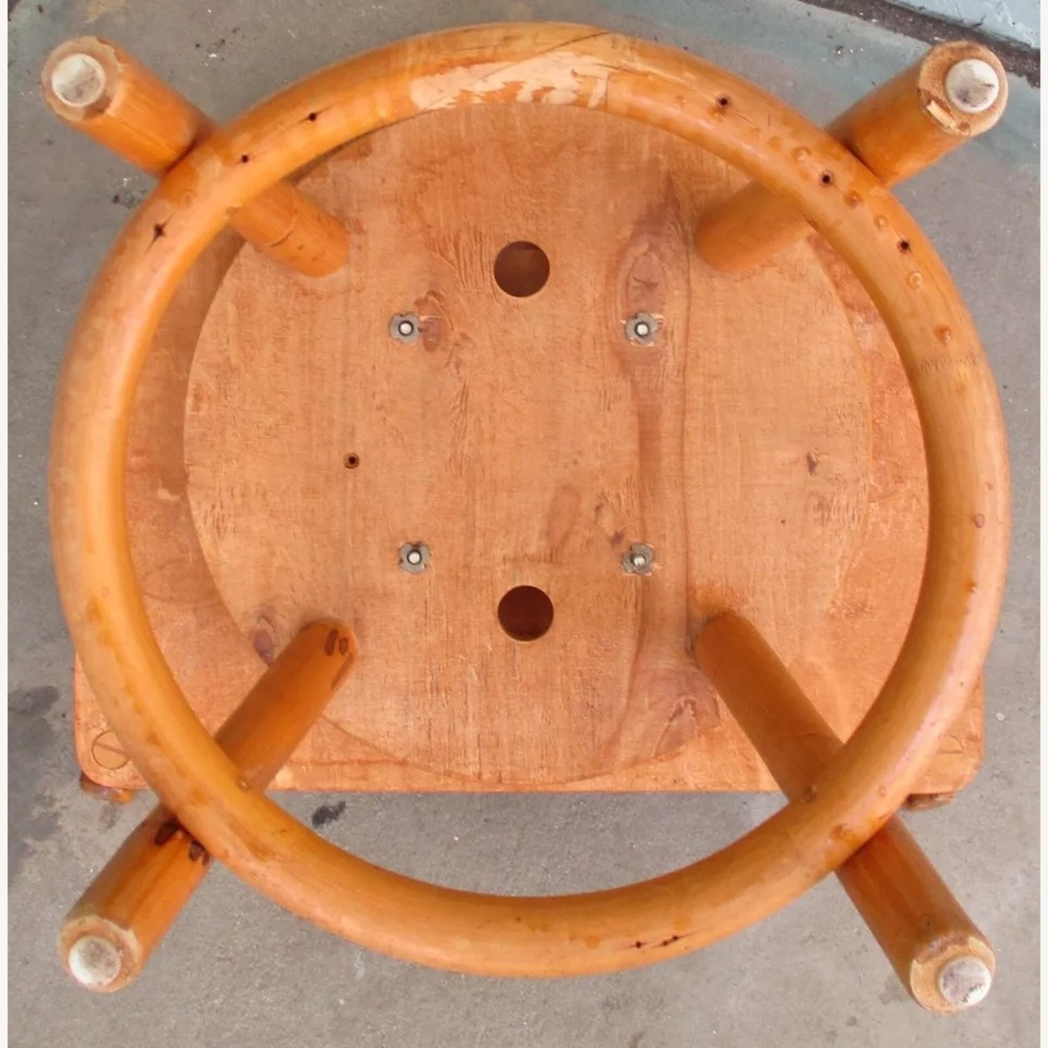 Pair Rattan Low Back Swivel Chairs - image-7