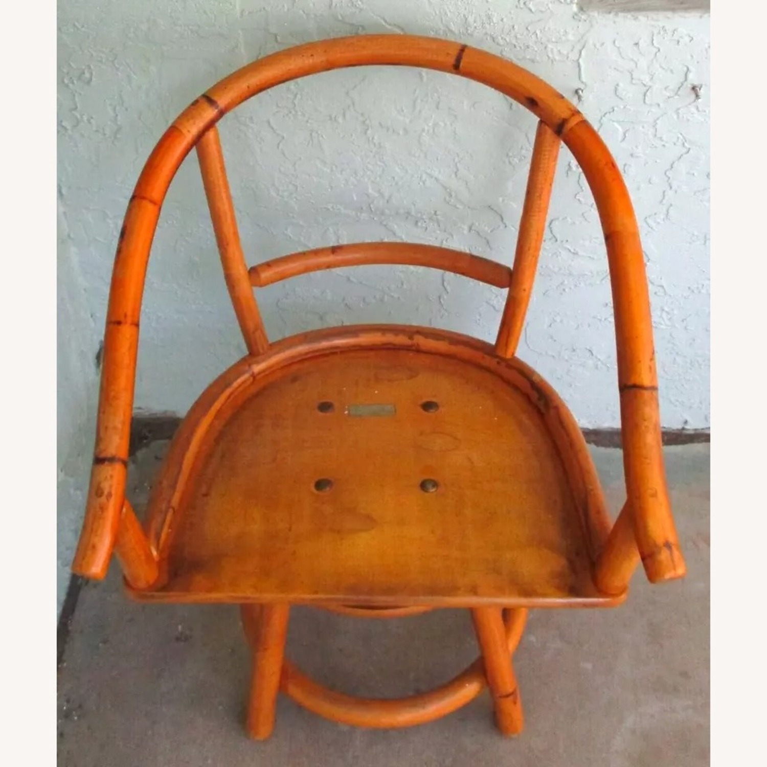 Pair Rattan Low Back Swivel Chairs - image-3