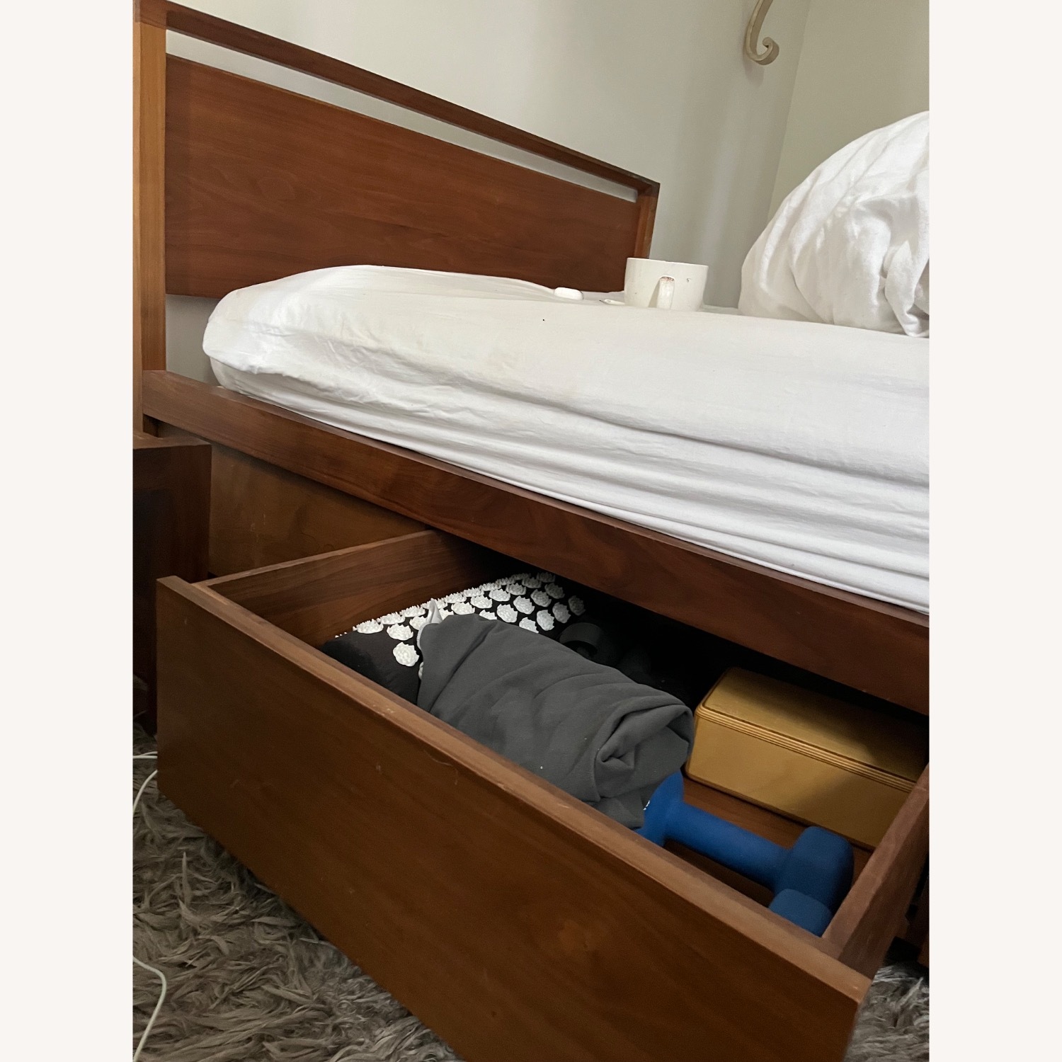 Design Within Reach Matera Queen Walnut Bed with 6 Drawers - image-3