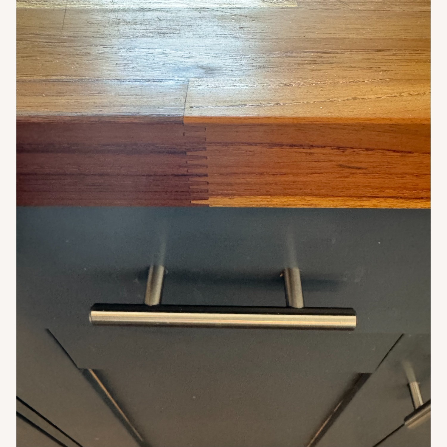 Butcher Block Kitchen Island with Breakfast Bar - image-1