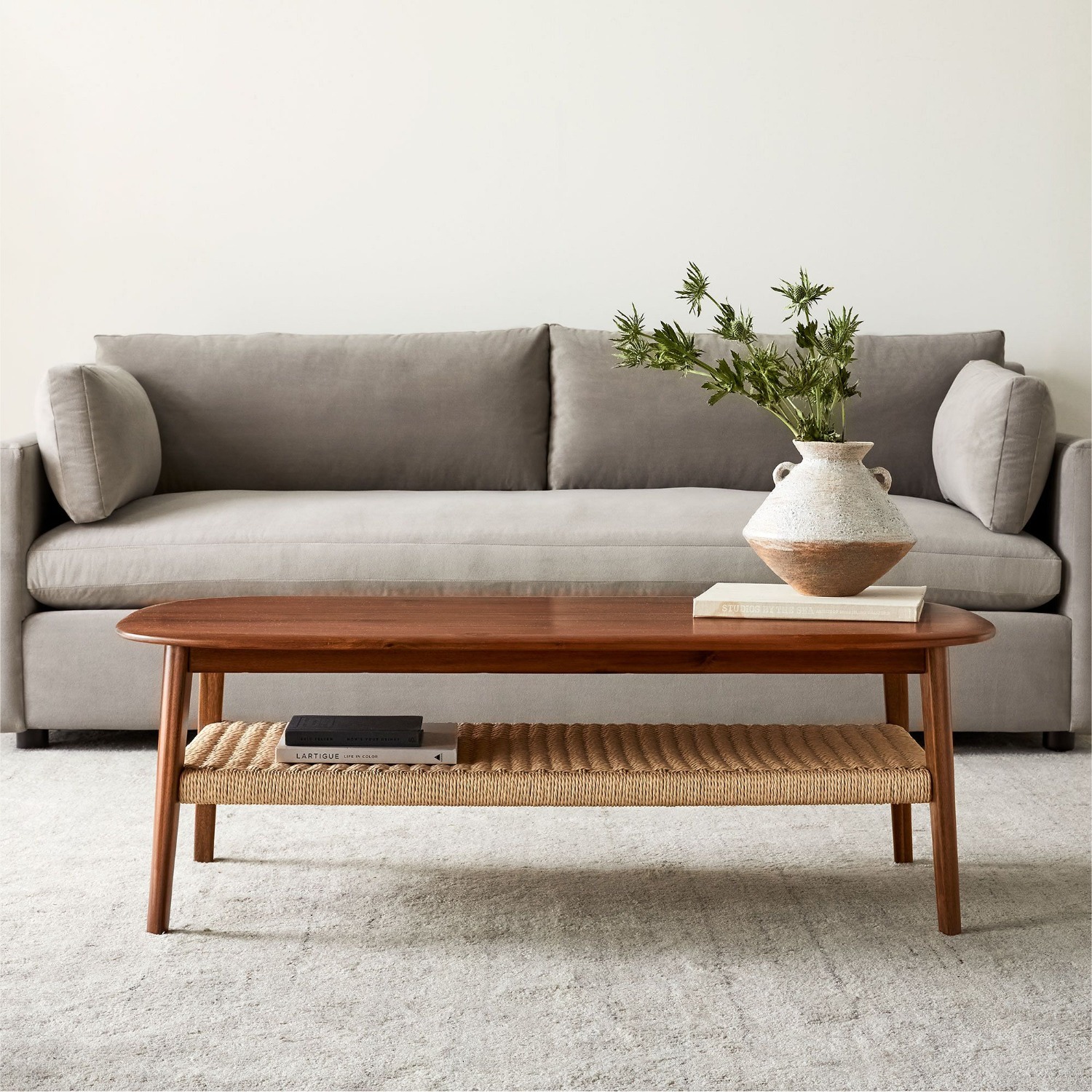 West Elm Chadwick Mid-Century Rectangle Coffee Table - image-5