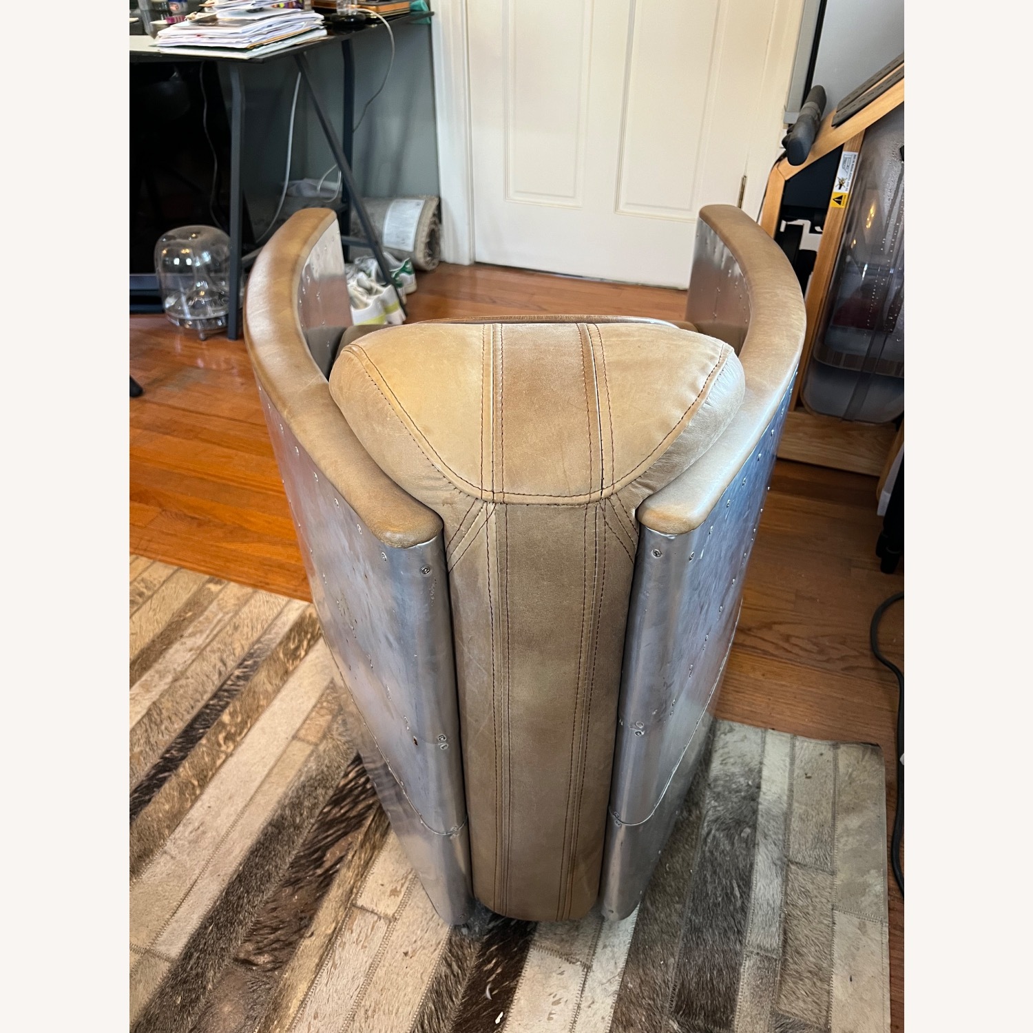 Restoration Hardware Aviator Swivel Chair - image-6