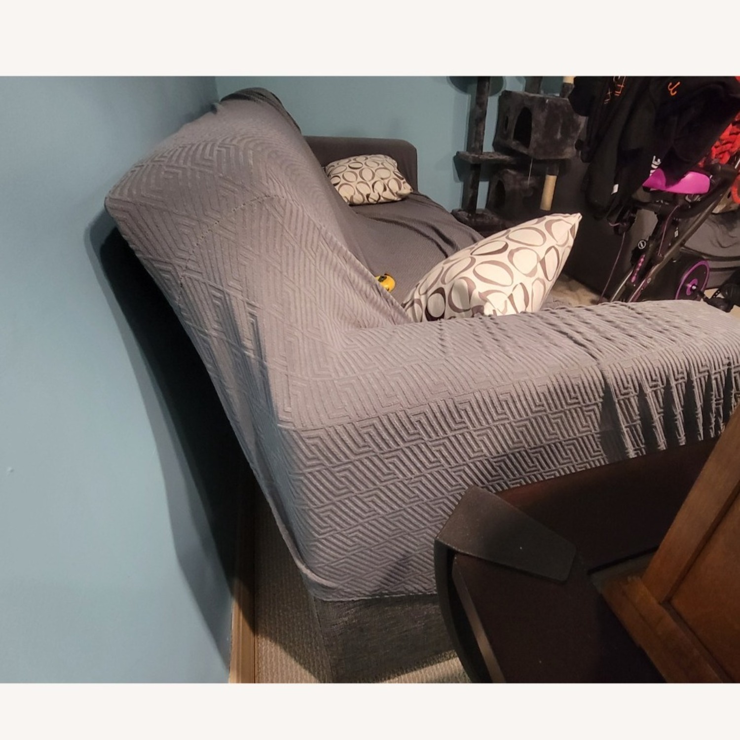 Huffman Koos Vision Gray Futon Sofa - image-6