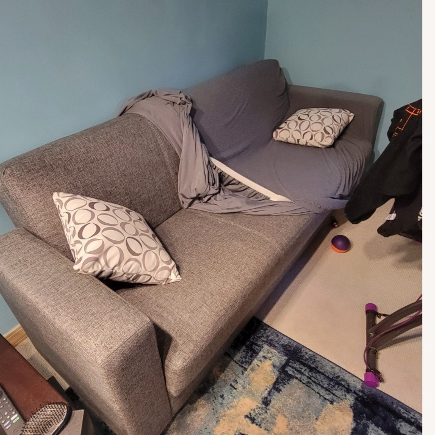 Huffman Koos Vision Gray Futon Sofa - image-3