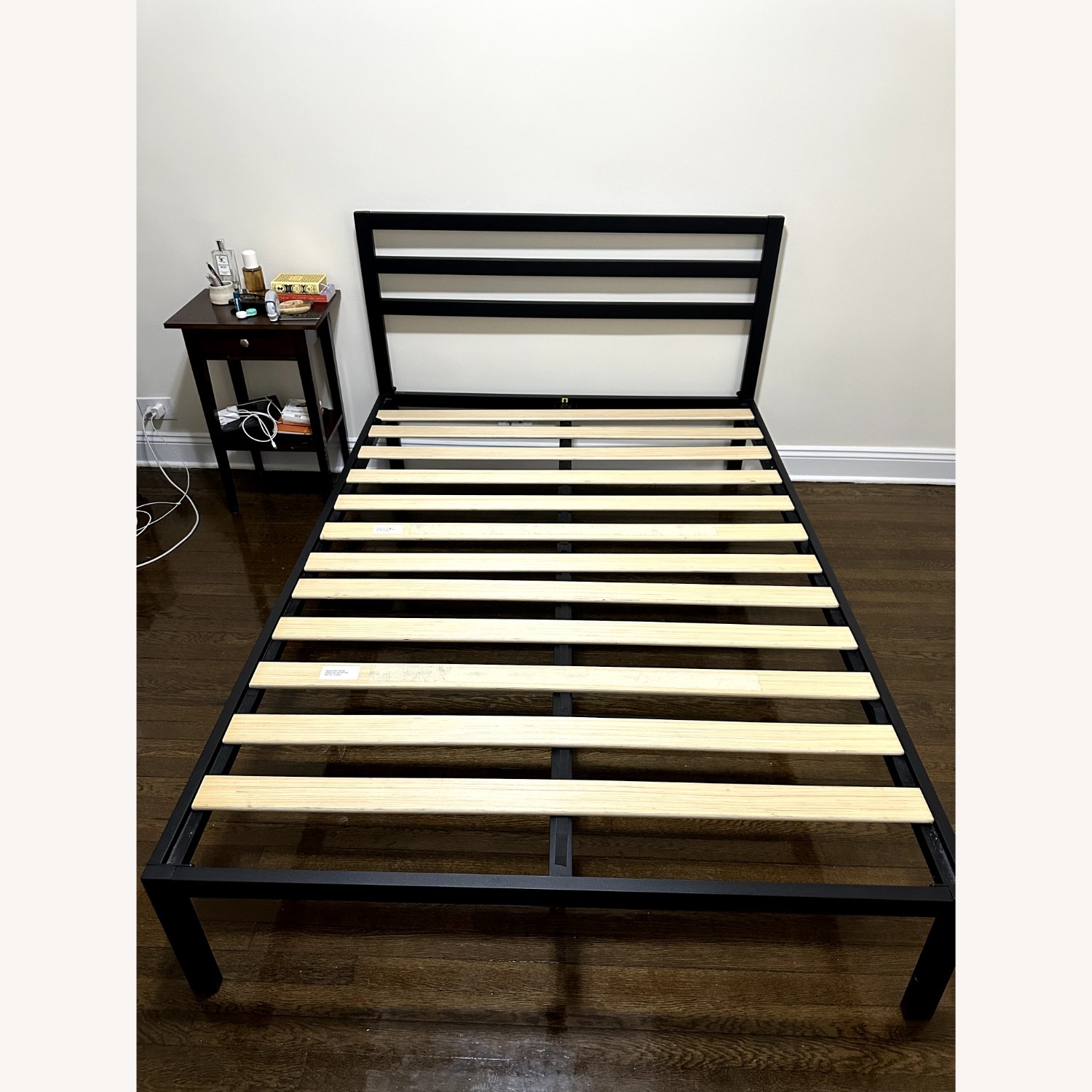 Black Metal Bed Frame Full - image-1