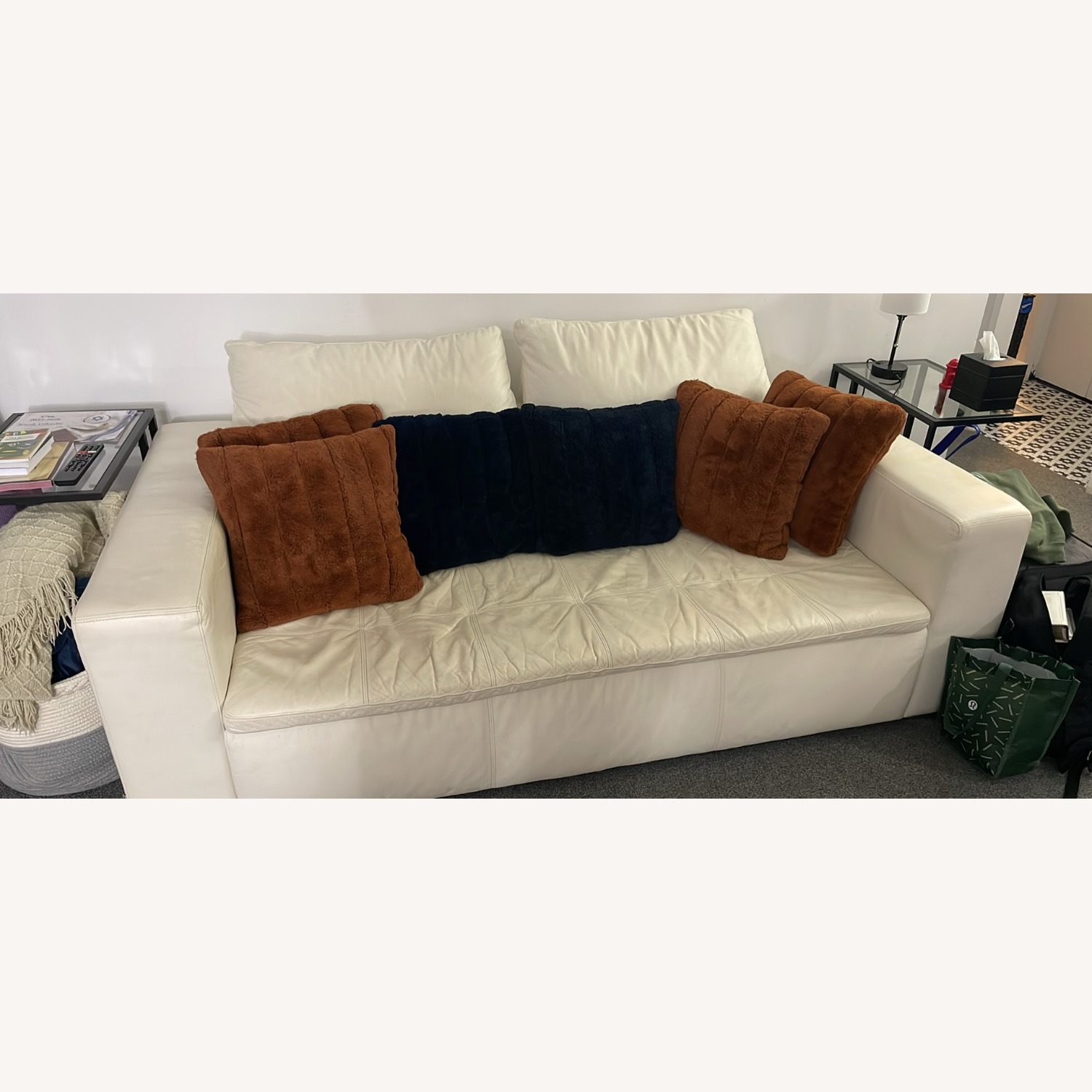 BoConcept White Leather Sofa - image-2