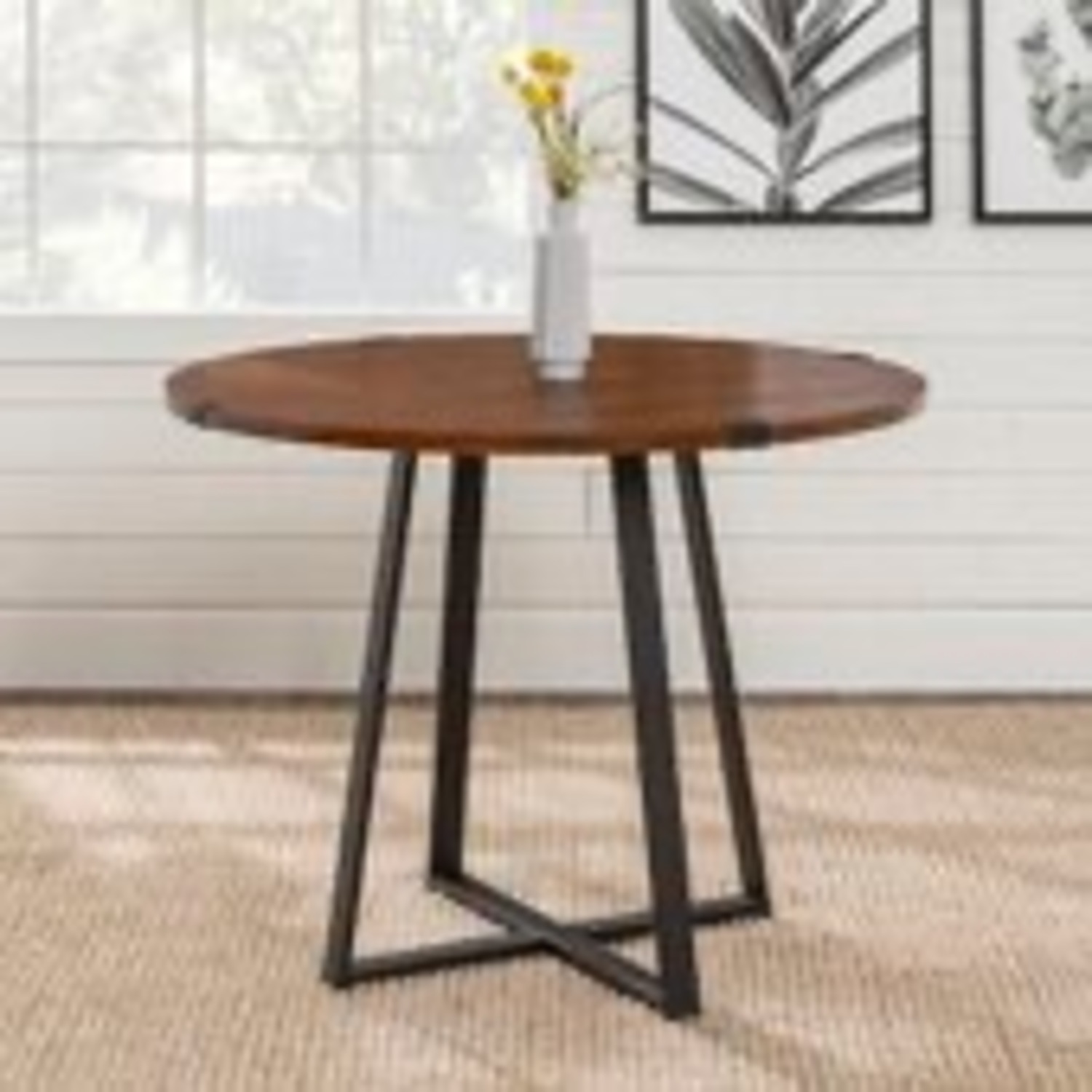 Wayfair Farmhouse Pedestal Dining Table - AptDeco