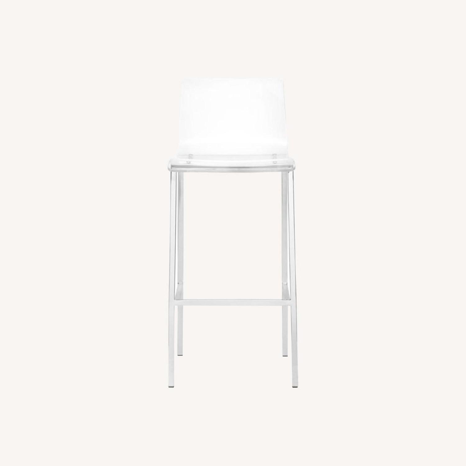 CB2 Vapor 30" Acrylic Bar Stools (Set of Two) - image-0