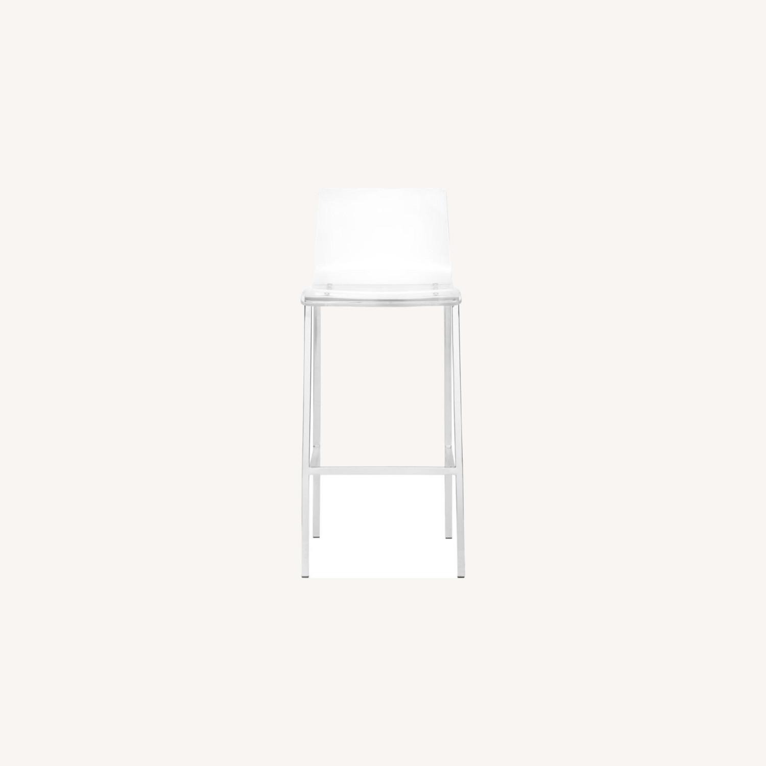 CB2 Vapor 30" Acrylic Bar Stools (Set of Two) - image-1