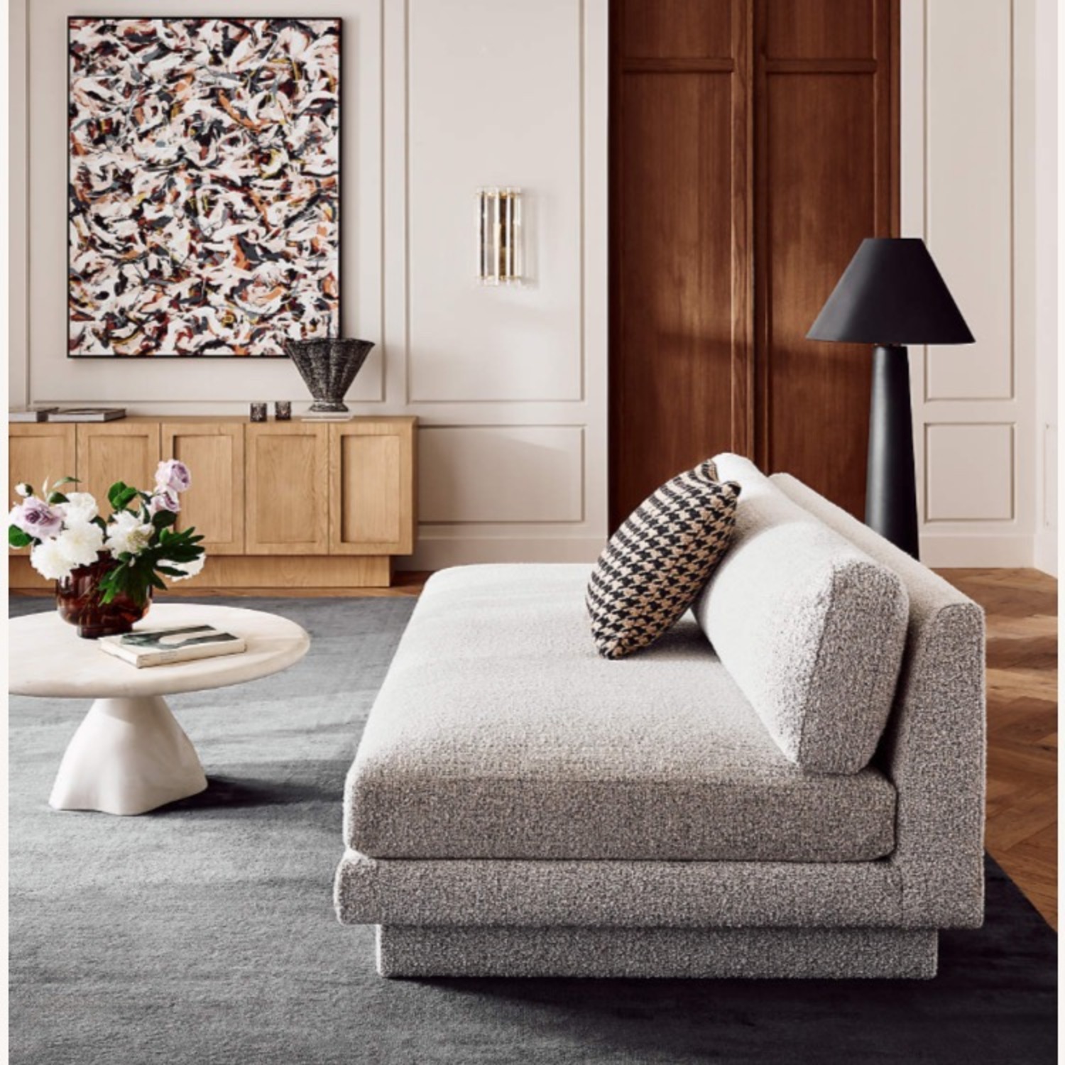 CB2 Anders Navy Blue Tencel Rug 9x12 - image-1