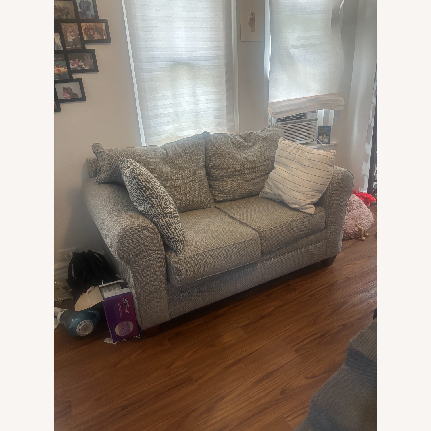 Bob's Discount Furniture Laurel Gray Loveseat - image-2