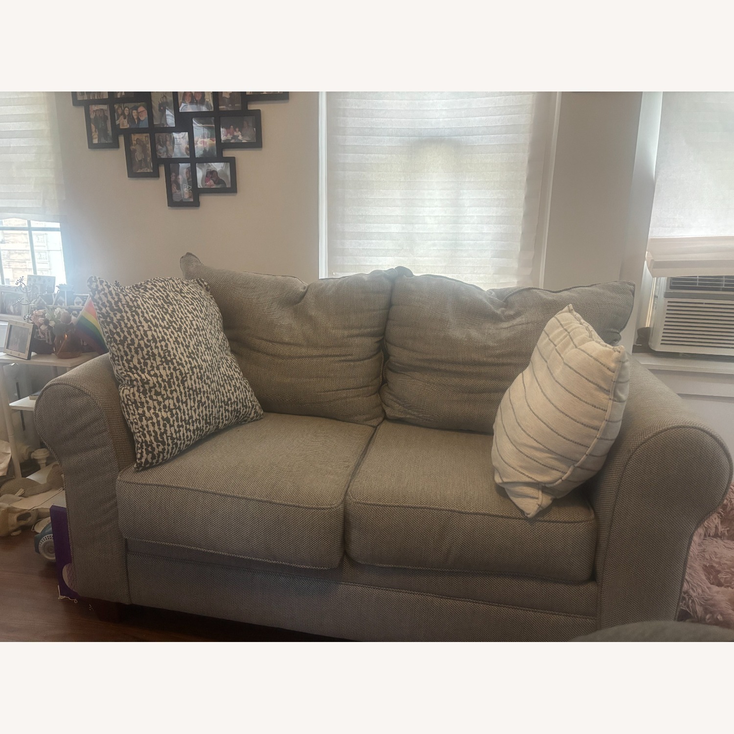 Bob's Discount Furniture Laurel Gray Loveseat - image-1