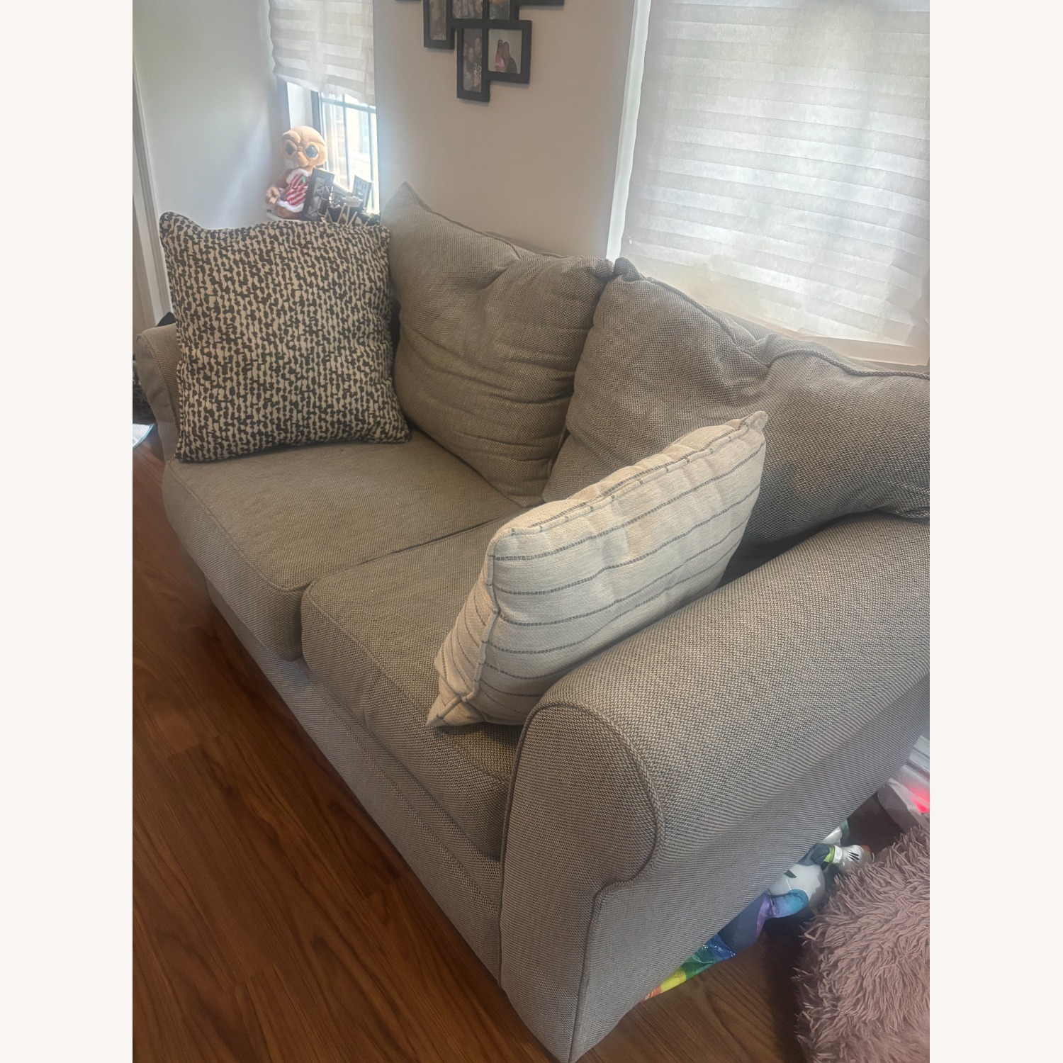 Bob's Discount Furniture Laurel Gray Loveseat - image-3