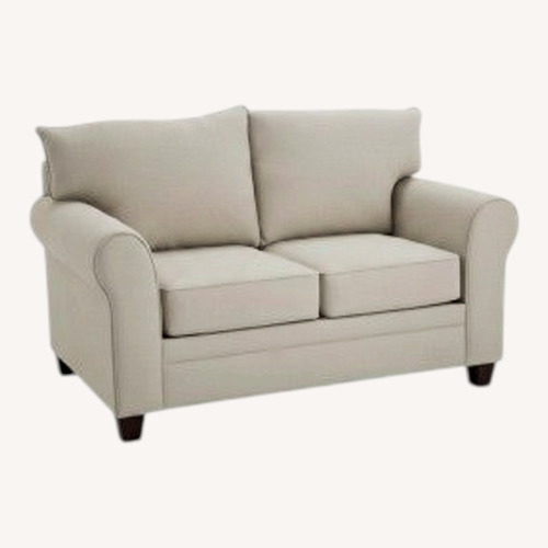 Used Bob's Discount Furniture Laurel Gray Loveseat for sale on AptDeco