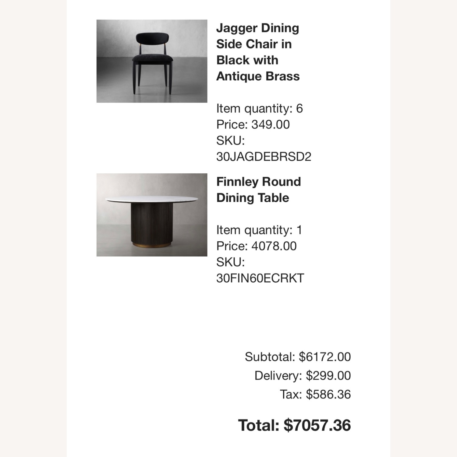 Arhaus Finnley Marble Dining Table - image-1