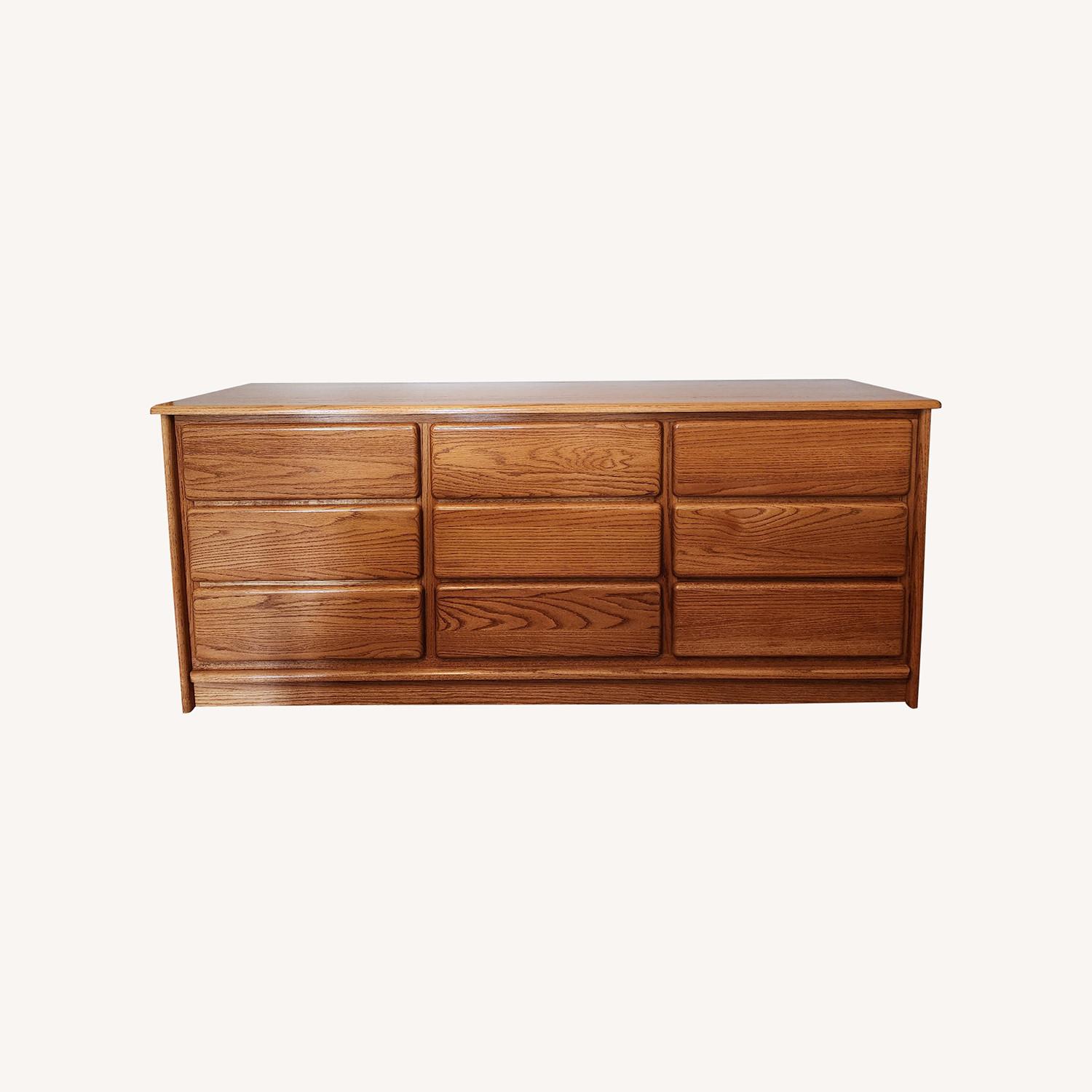Contemporary 9-Drawer Oak Dresser - image-0