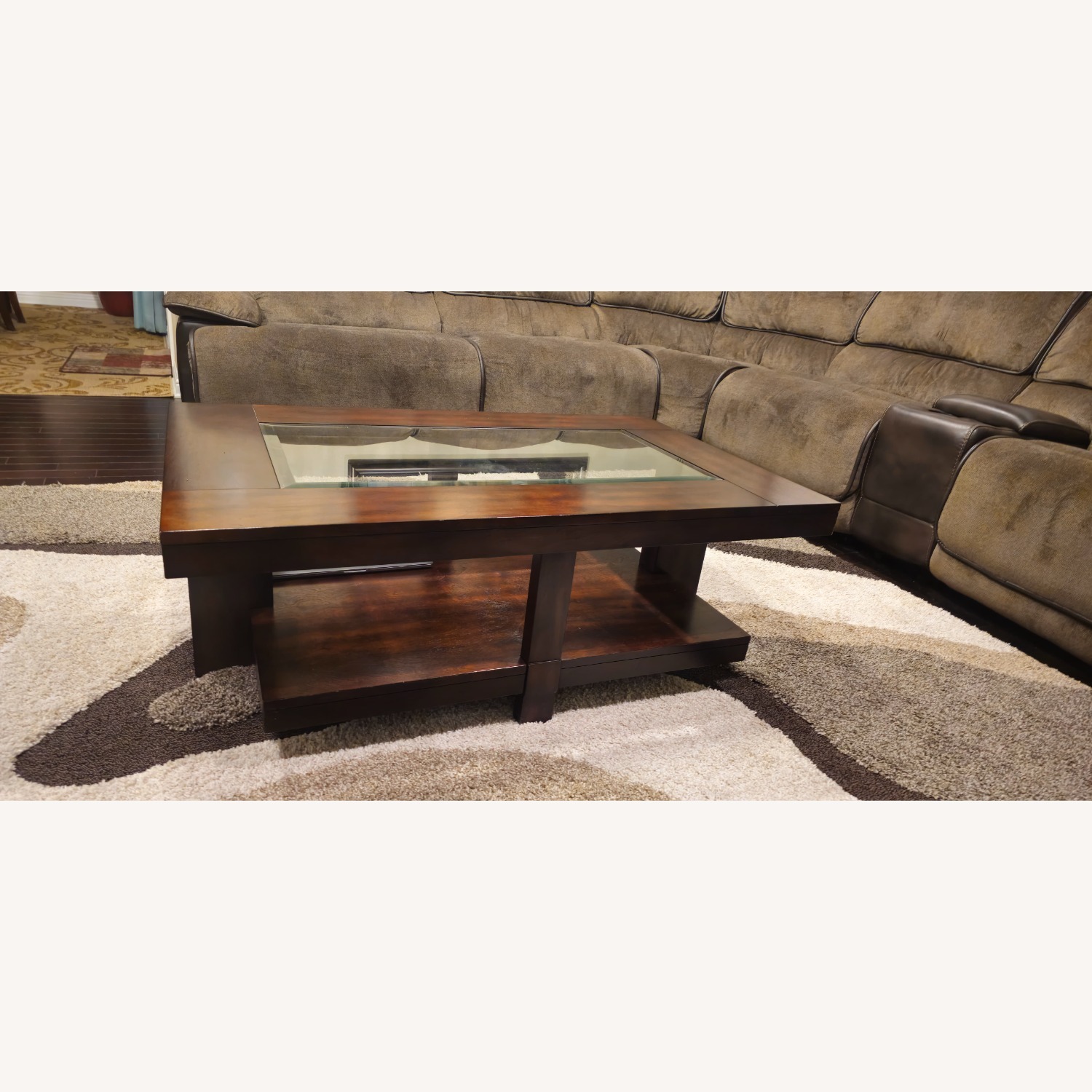 Power Recliner Sectional Fabric Sofa Couch - image-3